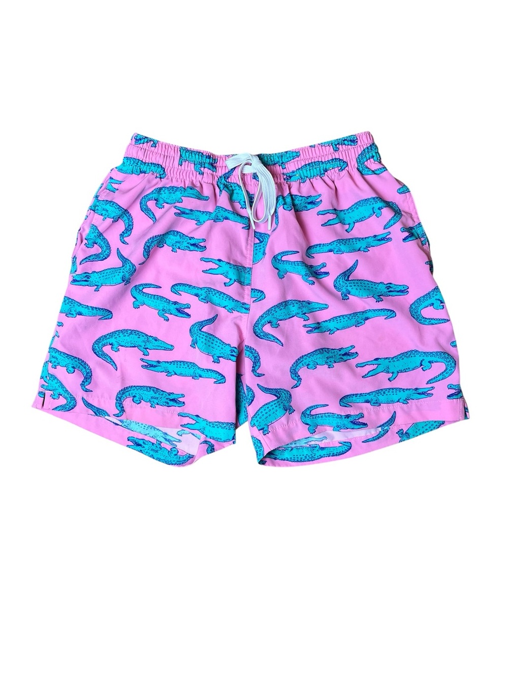 Chubbies Men's The Glades Pink Alligator 5.5" Inseam Lined Swim Trunks